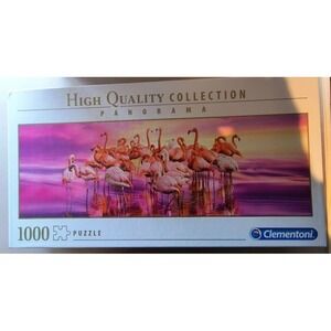 Clementoni Flamingo Dance 1000 Piece Panorama Puzzle High Quality Collection EUC
